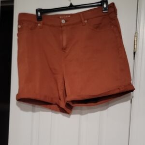 torrid Rust Orange Cuffed Jean Shorts